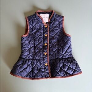 Janie and Jack Quilted Peplum Vest